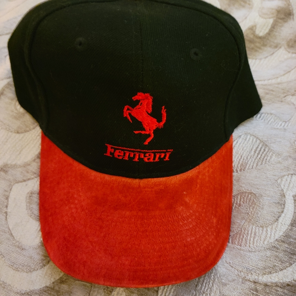 Ferrari suede bill ball cap